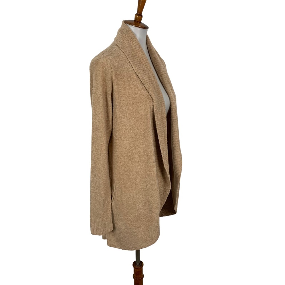 Barefoot Dreams Open Front Cardigan Sweater in Camel - Picture 3 of 6